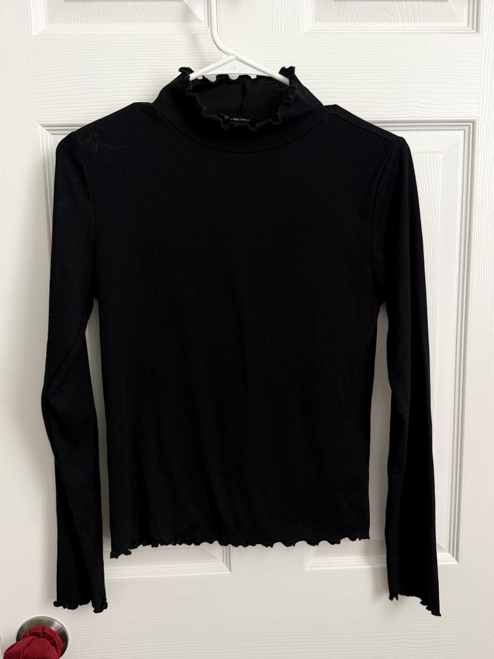Forever 21 Ruffled Long Sleeve Shirt